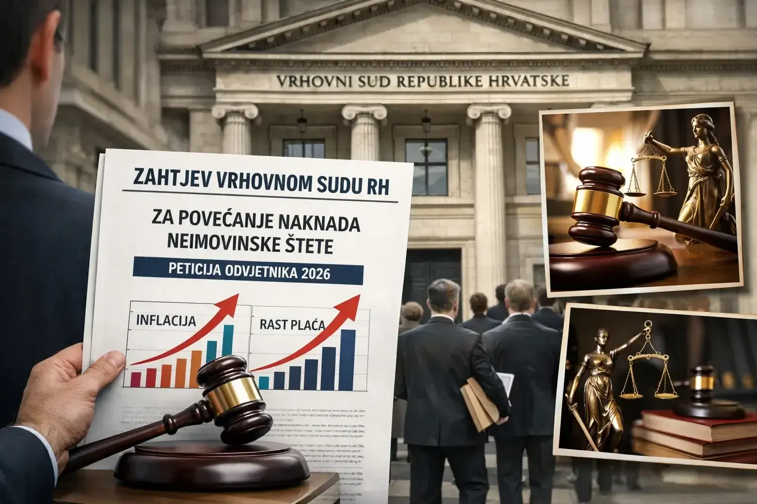 Zahtjev za povećanje iznosa za naknadu neimovinske štete predan Vrhovnom sudu Republike Hrvatske